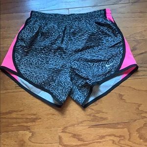 Nike pink and grey cheetah print shorts